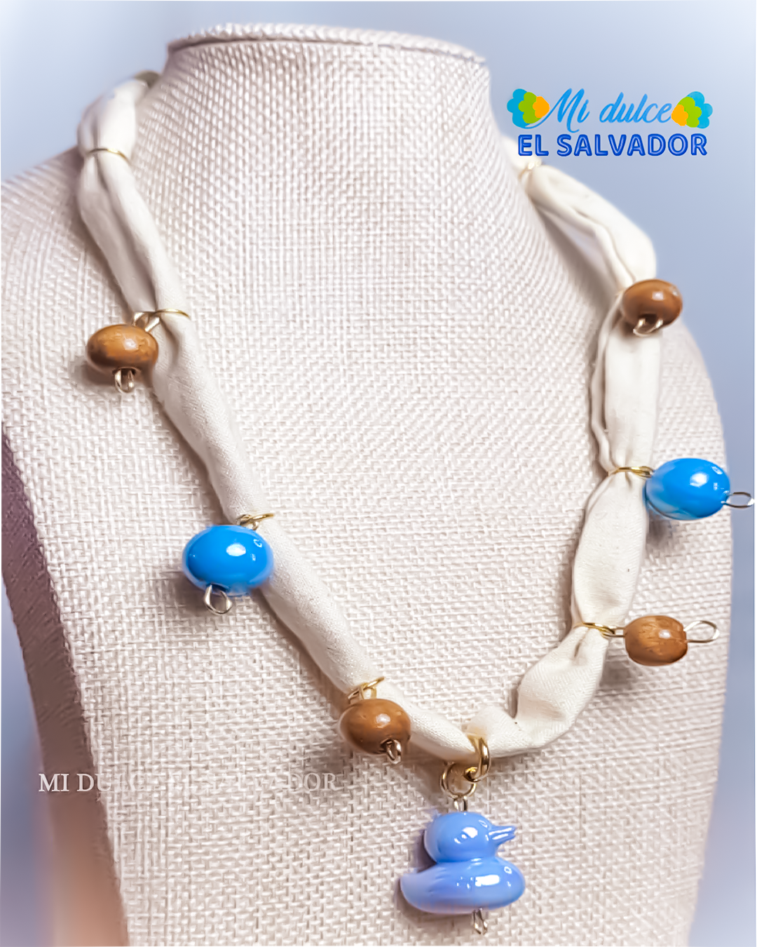 Collar Raíces celeste