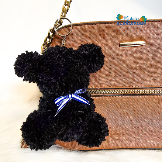 Bag charm  osito pompón