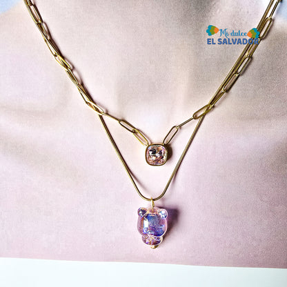Cadena chunky piedra y osito