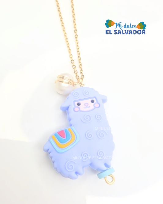 Cadena alpaca con perla cultivada
