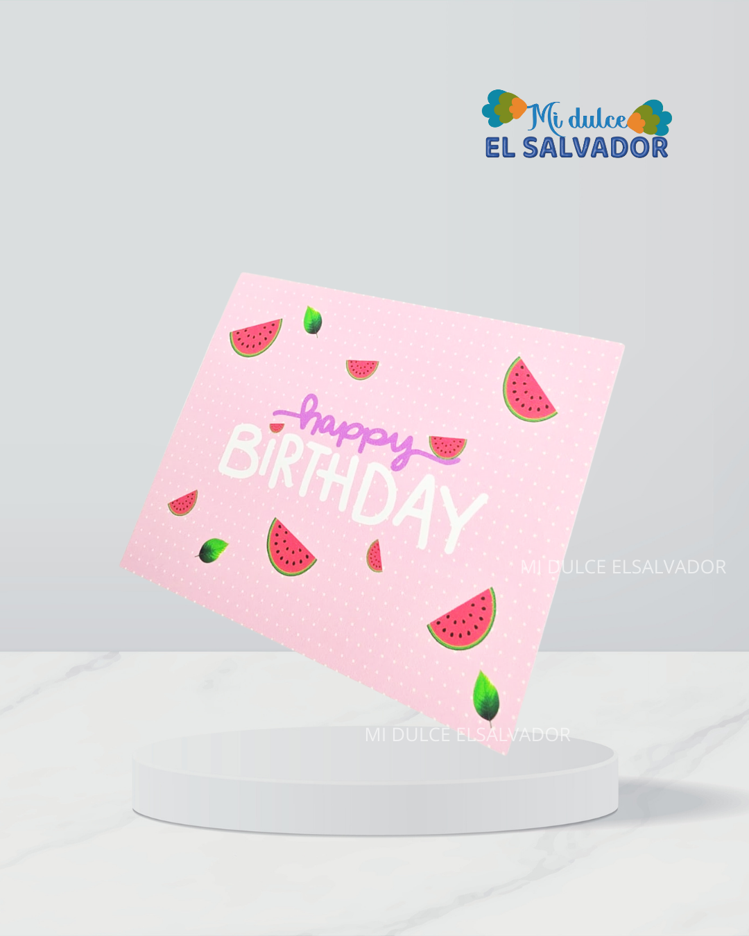 Tarjeta cumpleaños de sandia