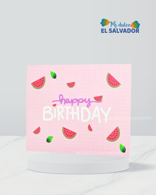 Tarjeta cumpleaños de sandia