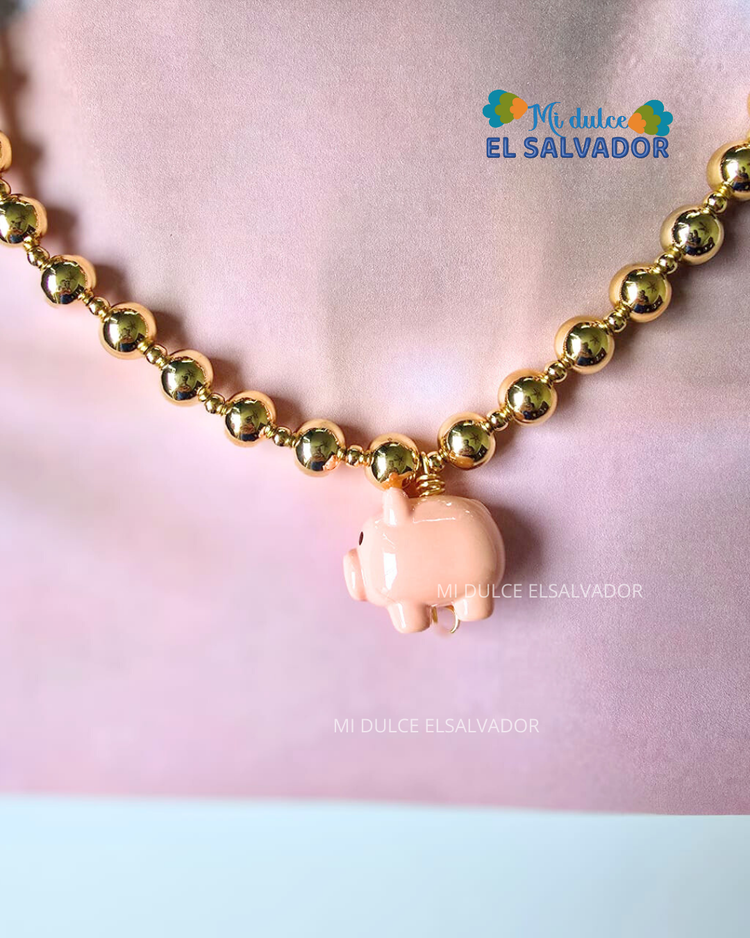Cadena chunky dije cerdito