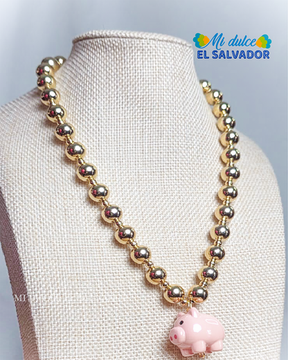 Cadena chunky dije cerdito