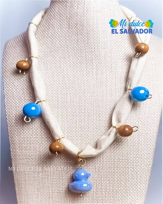 Collar Raíces celeste