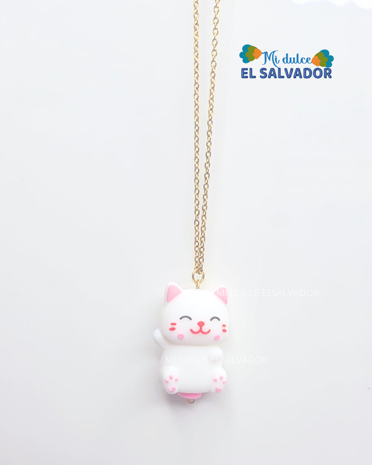 Cadena gatito buena fortuna