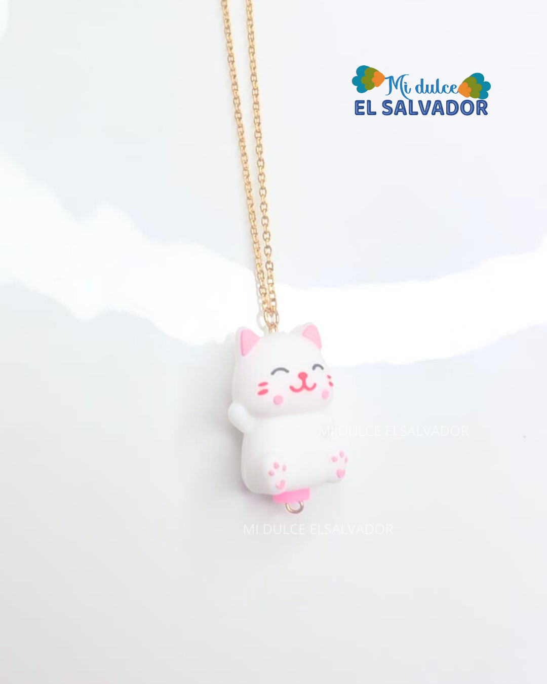 Cadena gatito buena fortuna