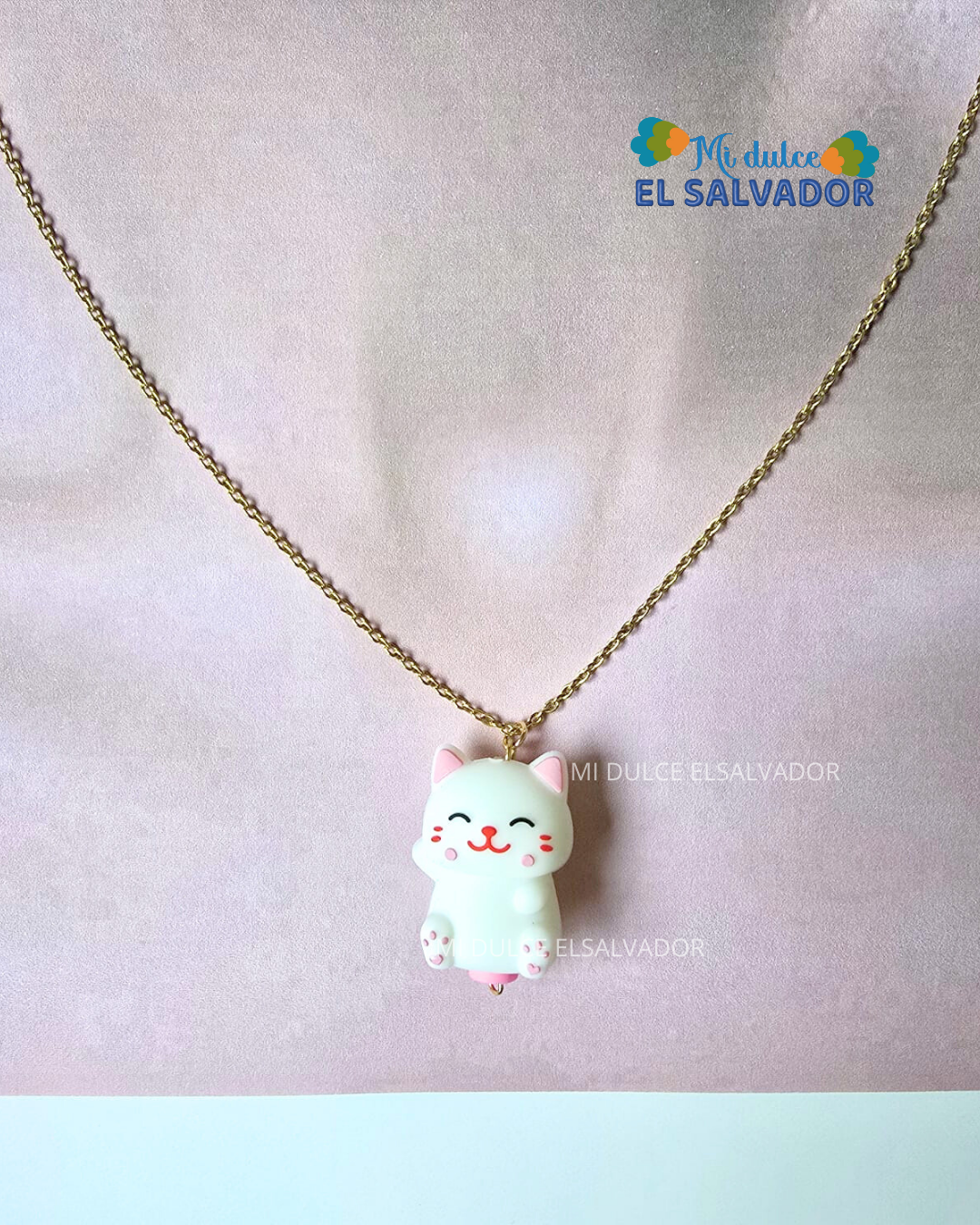 Cadena gatito buena fortuna