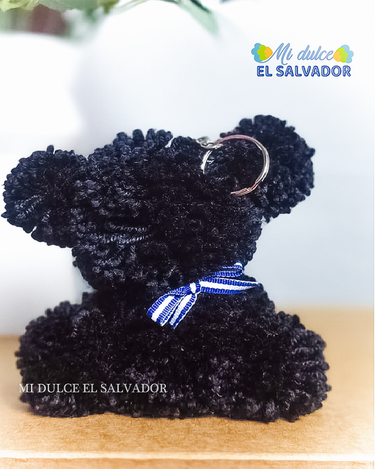 Bag charm  osito pompón