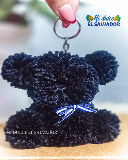 Bag charm  osito pompón