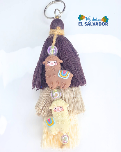 Llavero tassel alpacas
