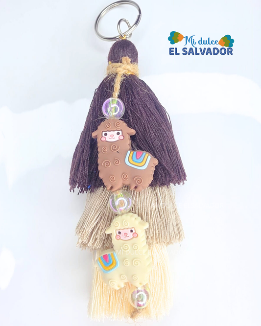 Llavero tassel alpacas