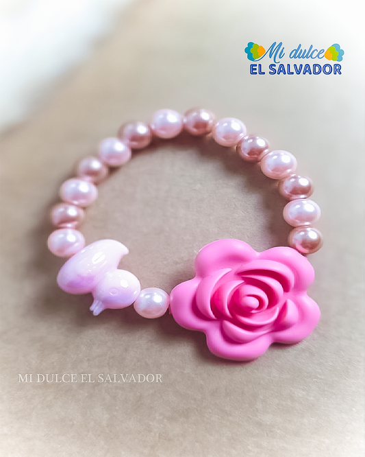 Pulsera patito rosa